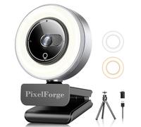 Webcam 4K per PC con microfono e copertura per luce e privacy, webcam per computer desktop/laptop/monitor/Mac, sensore Sony 4K UHD, messa a fuoco automatica PDAF, doppio microfono con cancellazione