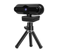 Webcam 4K per streaming e videoconferenza con microfono, autofocus, copertura della privacy e design rotativo, include treppiede, ideale per lezioni online