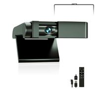 Webcam 4K - Sensore da 1/2,5", doppia messa a fuoco automatica, microfono digitale, mini webcam in metallo scolpita per laptop/PC/Mac, Plug & Play, copertura per privacy, telecomando, telecamera in