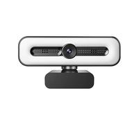 Webcam 4K UHD Ring Light per PC, webcam 1080P 60FPS con doppio microfono AI con cancellazione del rumore, correzione automatica della luce, copertura della privacy, FOV 73°, autofocus PDAF, copertura