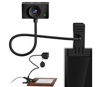 Webcam a contatto con gli occhi con microfono per PC, 1080P Center Cam per Mac, 95°FOV Middle-Screen Center Cam, fotocamera USB per computer Plug&Play, per computer desktop FaceTime, compatibile con