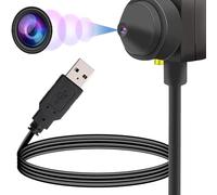 Webcam a Schermo Centrale 1080p con Microfono Incorporato e Correzione della Luce Automatica, Fotocamera USB a Fuoco degli Occhi per PC, Laptop, Riunioni Zoom (nero)