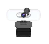 Webcam ad alta definizione 2K 1080P con microfono integrato USB 2.0 Plug per Play Telecamera widescreen per conferenze telefoniche esterne con supporto zoom esterno con zoom illuminazione stand