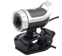 Webcam Camera, ASHSTA Webcam da 360 Gradi Regolabile con Webcam per l'assorbimento del Suono Incorporata per PC, Compatibile con Windows XP / Win2003 / Win7 / Win8 / Vista 32b(argento)