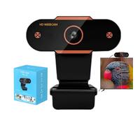 Webcam - clip regolabile, vista widescreen | Webcam desktop compatta, microfono per riduzione del rumore, per lezioni virtuali, chiamate di lavoro, impostazioni di streaming, chat di gioco, tutorial