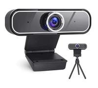 Webcam con ampia compatibilità, correzione automatica della luce e messa a fuoco manuale per streaming video preciso.