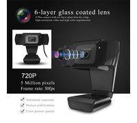 WEBCAM CON MICROFONO 720P 30fp HD VIDEOCAMERA SMART WORKING ZOOM SKYPE CAMERA