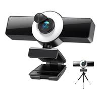Webcam con microfono, autofocus veloce e funzione di chiusura per la privacy, ideale per le riunioni online.