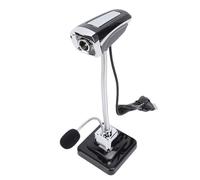 Webcam da 640 x 480 pixel con microfono, webcam USB per computer, messa a fuoco regolabile a 360 gradi con microfono che nasconde il rumore, per PC portatile