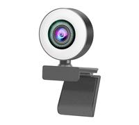 Webcam Full HD 1080P AF Web Camera integrata Anello regolabile Luce Messa a fuoco automatica Microfono USB Computer Camera Plug and Play per PC Desktop Laptop Videochiamate Conferenze Registrazione