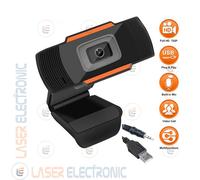 WEBCAM FULL HD 720P con MICROFONO INCORPORATO VIDEOCAMERA PC WIN10 MAC USB2.0