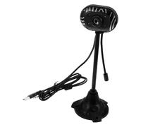 Webcam HD 608 per Computer e Portatile, Microfono Integrato | USB, Supporto da Scrivania Stabile, per Lezioni Online e Riunioni Virtuali, Design Compatto