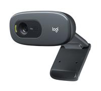 Webcam HD Logitech C270 con risoluzione video 720p e microfono con riduzione del rumore in Grigio Scuro