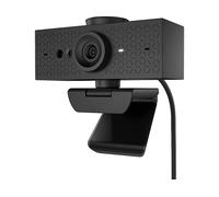 HP 620 Webcam FHD 1080p, Messa a Fuoco Automatica, Zoom Digitale, Rotazione a 360°, Campo Visivo Regolabile, Correzione Automatica Colore e Sfondo, Compatibile con Zoom, Coperchio Privacy, Nera