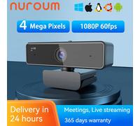 Webcam Nuroum V11 di alta qualità 1080p 60fps Full HD Plug and Play, mini webcam USB 2K per PC e laptop con microfono.