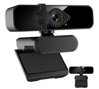 Webcam PC USB HD 1080P 30FPS con Microfono Integrato, Rotazione 360°, Grandangolo 120°, Plug & Play, Streaming in Tempo Reale, Videochiamate, Riunioni, Copertura Privacy Scorrevole, Computer/Laptop