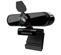 Webcam per PC con Microfono 1080P Web Cam Fisso USB 2.0 Full HD Telecamera Streaming Plug and Play con Clip Regolabile,Copertura Privacy,Grandangolo a 110 Gradi per Videochiamate,Studi,Conferenze