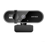 Webcam streaming 4K HD con bilanciamento automatico della luce, fotocamera PC grandangolare con otturatore privacy per videoconferenze (1080P)