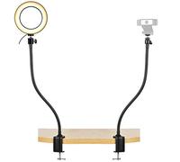 Webcam Streaming Light, supporto per webcam con anello da 6 ", kit di montaggio per webcam USB per webcam Logitech C920s C920 C930e C922x C930 C922 C925e C615 Brio - doppio braccio da 25"