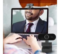Webcam USB 1080P con microfono integrato Plug and Play Drive Fotocamera desktop per videochiamata conferenza Insegnamento online Angolo regolabile Base multiuso