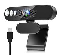 Webcam, Webcam per PC con Microfono 1080P con Video Camera USB 2.0 per Laptop, Desktop, Smart TV per Videochiamate, Conferenza, Studio e Lavoro