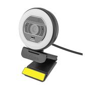 Yeyian Webcam Streaming Messa a Fuoco Automatica Riduzione del Rumore con Doppio Microfono | 2K 2560 x 1440 30 fotogrammi al Secondo | Anello Luminoso a LED a 3 Colori | Controllo remoto