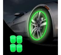 Webdiennuoc Valve Caps - Webdiennuoc Glow in The Dark Valve Caps - Universal Fits Any Car - Glowing Car Tire Valve Stem Caps (Green, 4 Pcs)