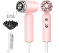 webeauty Mini Phon Capelli da Viaggio Asciugacapelli Professionale Ionico | 278g phon da viaggio con Diffusore 110.000 giri/min 200 Milioni Ioni Negativi Asciugatura Rapida per Viaggio e Familiari Rosa