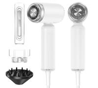 webeauty Phon da Viaggio Phon Capelli Asciugacapelli Ionico con Diffusore | 278g Mini Phone da Viaggio 110.000 giri/min 200 Milioni Ioni Negativi Asciugatura Rapida per Viaggio e Familiari Bianco