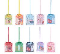 WEBEEDY 10 ciondoli giapponesi Omamori fortunati ciondoli pendenti sacchetto Santuario Amuleto fortunato per la salute Fortuna amore sicurezza (colori assortiti) (CAR-WE0001-100-EU31)