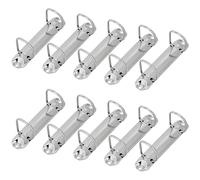 WEBEEDY 10 Pezzi 2 Anelli Meccanismo di Ricambio Kit Metallo Clip di Rilegatura Anelli D Pettini Parti per DIY Organizzatori Accessori per Notebook (26mm Silver Tone)