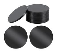 WEBEEDY 10 pezzi in acciaio inox per monete vuote da 40 mm, colore nero, per incisione laser e timbratura di monete personalizzate, gettoni di squadra, regalo di nozze, progetti artigianali