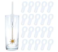 WEBEEDY 100 ciondoli vuoti a forma di bicchiere, con cannuccia vuota, ciondoli decorativi, compatibili con tazze, accessori decorativi per bottiglie d'acqua