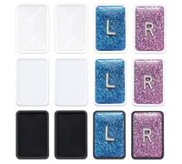 WEBEEDY 12 pennarelli rettangolari per raggi x 3 colori fai da te personalizzati per raggi x acrilico badge Reel Buddy ID Tags regalo, 3,8 x 2,5 cm (bianco, nero, trasparente)