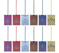 WEBEEDY 12 pezzi giapponese omamori amuleto borsa fortunata ciondolo borsa benedizione buona fortuna appeso bustina fascino per benedizione sicurezza ricchezza fortuna amore (CAR-WE0001-101-EU31)