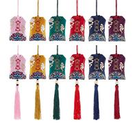 WEBEEDY 12 Pz Giapponese Omamori Amuleto Borsa Fortunata Benedizione Borsa Ciondolo Buona Forza Sacchetto Appeso Charms per Benedizione Sicurezza Ricchezza Fortune Amore (CAR-WE0001-99-EU31)