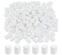 WEBEEDY 120 pezzi Mini Artificiale Marshmallow Bulk Piccolo Sugar Filato Modello Decorazione realistico Dessert Cibo Ciondolo Per La Casa Cucina Panetteria Negozio Display Accessori Fai da te (Bianco)
