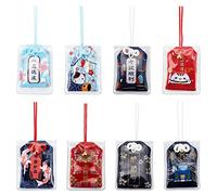 WEBEEDY 16 amuleti giapponesi Omamori sicuri da viaggio, per specchietto retrovisore dell'auto, portafortuna, bustina da appendere, per benedire, successo, salute, fortuna, ricchezza, regalo per