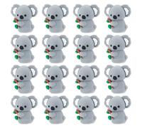 WEBEEDY 16 perline focali in silicone a forma di koala, perline artigianali per penne con perline, portachiavi, collane, bracciali, decorazioni invernali, Natale, San Valentino, foro da 2,5 mm