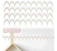 WEBEEDY 18 pezzi di modanatura in legno non rifinita a forma di conchiglia facile da dipingere modanatura in legno decorativa carina per pareti armadi finestre porte e decorazioni di nozze fai da te