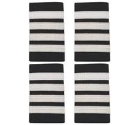 WEBEEDY 2 Paia Professionali Pali Uniformi Spallacci Per Piloti Di Volo, Quattro Barre Spalline Con Strisce Di Metallo Argento Capitano Camicie Da Aviatore Slider Accessori Militari Uomo