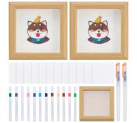 WEBEEDY 2 set di pittura 3D Magic Puffy Kit di pittura con texture in schiuma, tra cui 12 fogli di carta con texture in schiuma con 12 colori segni, penna e cornice, set di carta da disegno 3D per