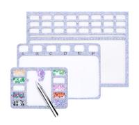 WEBEEDY 3 stili - Tappeto in feltro per perline per perline e tesori, con cucchiaio, tappeto per perline con scomparti alfabetici per realizzare gioielli fai da te, 4 pezzi