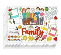 WEBEEDY 30 fogli di fai da te per colorare tovagliette a tema familiare. Carta da poster per tovagliette da colorare da dipingere per decorazione di casa e compleanni, 40 x 28 cm
