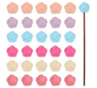 WEBEEDY 36 tappi per ferri da maglia a forma di rosa protezioni per aghi di Halloween piccole protezioni per punte per maglieria tappi terminali per ferri da maglia accessori per uncinetto