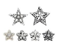 WEBEEDY 6 stili fatti a mano di cristallo strass stella applique patch vintage stella patch applique cristallo cucito su perline distintivo moda perla patch per borse cappelli camicie