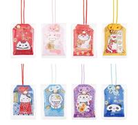 WEBEEDY 8 amuleti giapponesi Omamori da appendere, sacchetti di benedizione, accessori decorativi per la casa, borsa della fortuna da appendere per felicità, buona fortuna ricchezza regalo di
