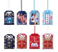 WEBEEDY 8 Pz Giapponese Omamori Amuleto Buona Forza Sacchetto Appeso Charms per Carriera Educazione Amore Successo Sicurezza Circolazione Ricchezza Buona Fortuna Ritorno A Scuola (Colori Assortiti)