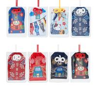 WEBEEDY 8 stili giapponesi omamori amuleto portafortuna fatti a mano tradizionale giapponese ciondoli da appendere bustina per benedire salute, fortuna, ricchezza, successo, regalo fortunato per