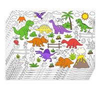 WEBEEDY Dinosaur Placemats, 30 fogli da colorare con tema animale, per decorazioni da tavolo da cucina a casa, 40 x 28 cm